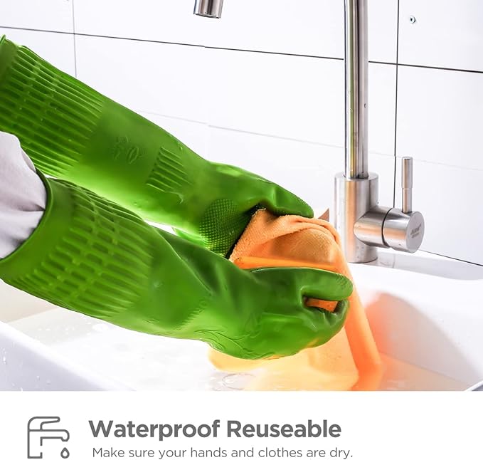 Rubber dishwashing gloves 3 or 6 Pairs - Image 4