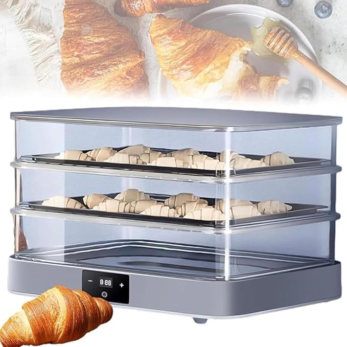 40L Electric Dough Proofer Machine – Home Bread Proofing Box with Adjustable Temperature, Timing & Humidity Control for Even Fermentation
