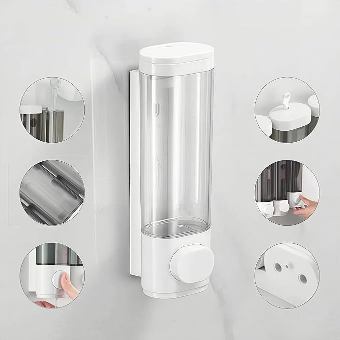 10oz/300ml Single Manual Wall Mounted Soap Dispenser - Image 3