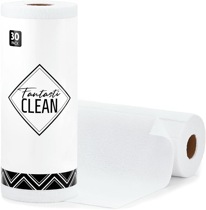 Fantasticlean Microfiber Cleaning Cloth Roll- 30 Sheets, Tear-away Microfiber by Fantasticlean