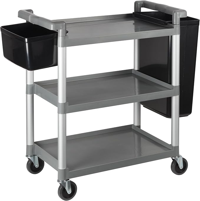 Winco Utility Cart , 32"L x 16-1/8"W x 36-3/4", Gray