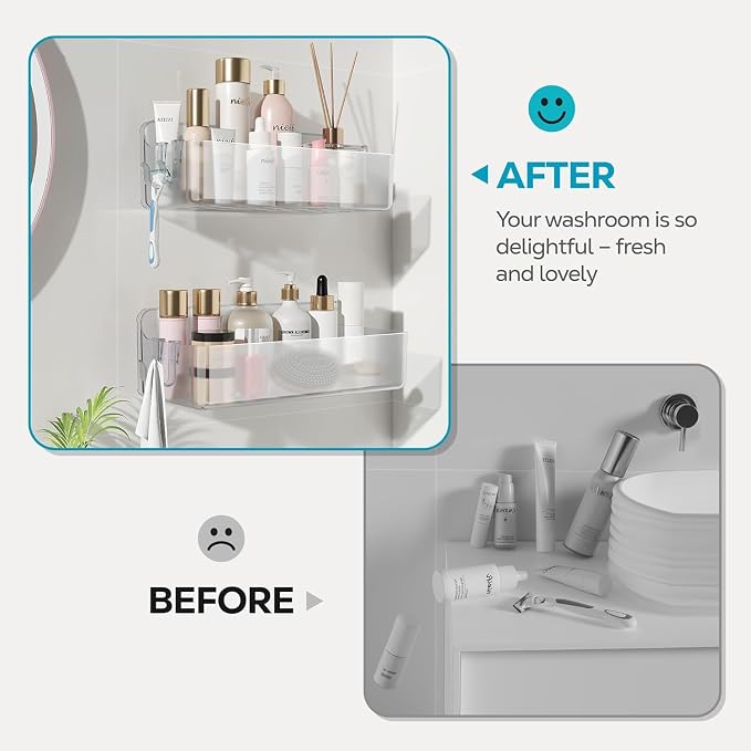 Nieifi Adhesive Shower Shelves, 2 Pieces - Image 8