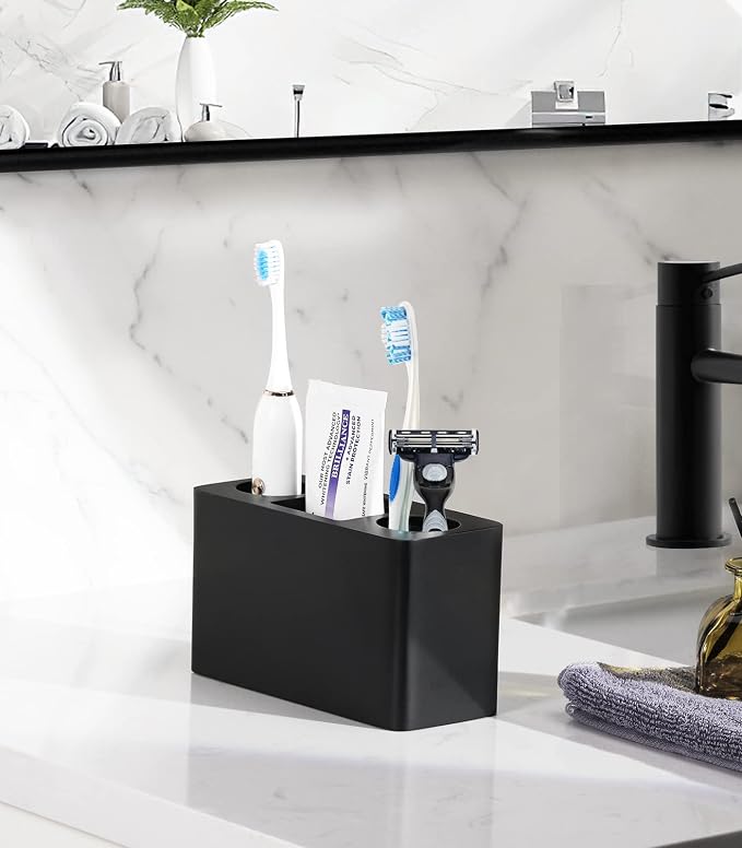Luxspire Toothbrush Holder, 3 Slots, Toothbrush and Toothpaste Holder, Bathroom - Image 3