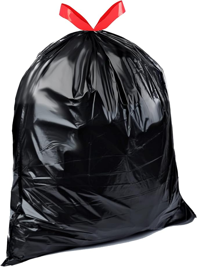 Amazon Basics Lawn & Leaf Drawstring Trash Bags, 39 Gallon - Image 2