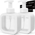 Foaming Soap Dispenser, 2 Pack 300ml Plastic Refillable Foaming Hand Soap by Unknown