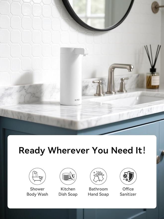 Touchless Automatic Soap Dispenser – Clog-Free Pump, Fast Sensor, USB-C - Image 8