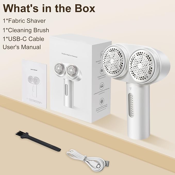 Fabric Shaver, Dual Motor Electric Lint Shaver - Image 7