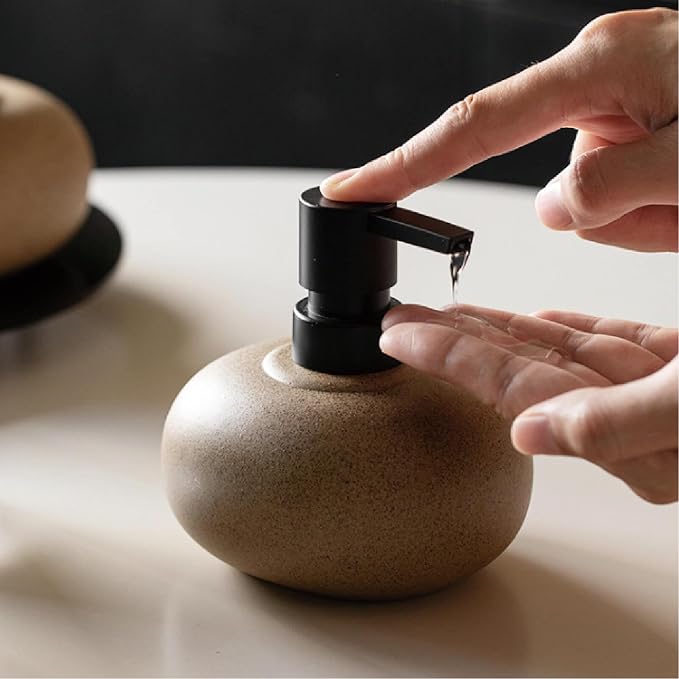 10oz Ceramic Hand Soap Dispenser, Elegant Liquid Soap Dispenser - Image 4