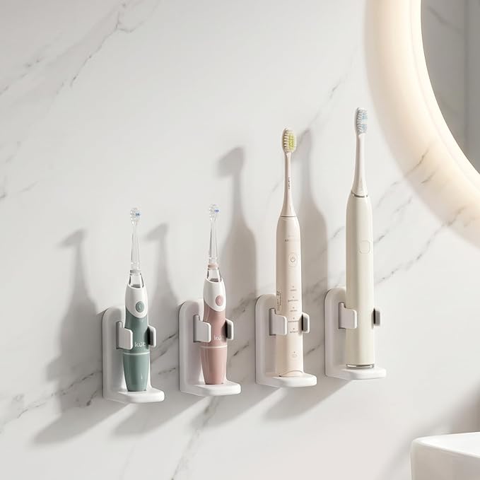 PAVSTINE 4-Pack Self Adhesive Electric Toothbrush Holder by PAVSTINE