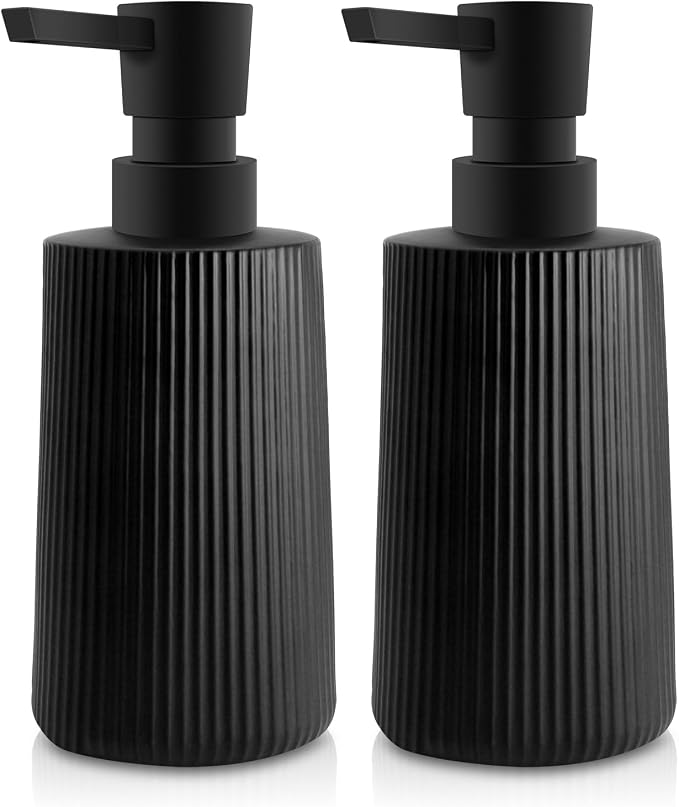 2 Pack Glass Small Soap Dispenser by Unknown