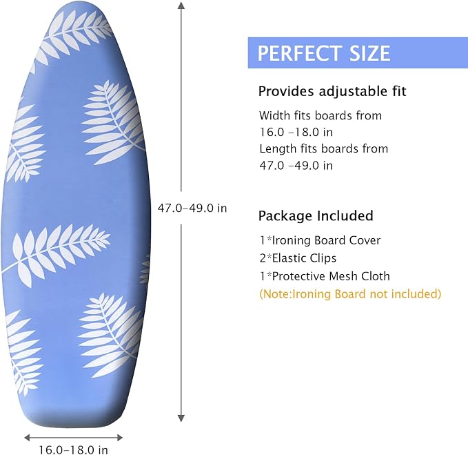 SheeChung Ironing Board Cover and Pad 18"x49", Extra Wide Iron Board Cover - Image 2