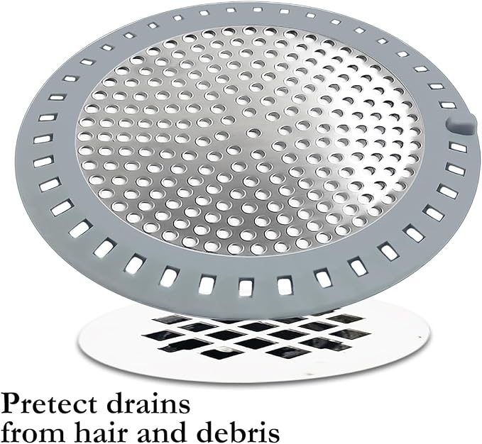 Huntonry Drain Hair Catcher, Shower Hair Drain Catcher, Shower Drain Cover - Image 2