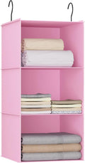 Hanging Closet Organizer 3-Shelf, Oxford Fabric Wardrobe Storage, shoes & by DonYeco