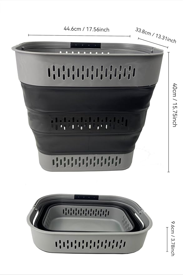 SAMMART 38L Collapsible Plastic Laundry Basket - Image 9