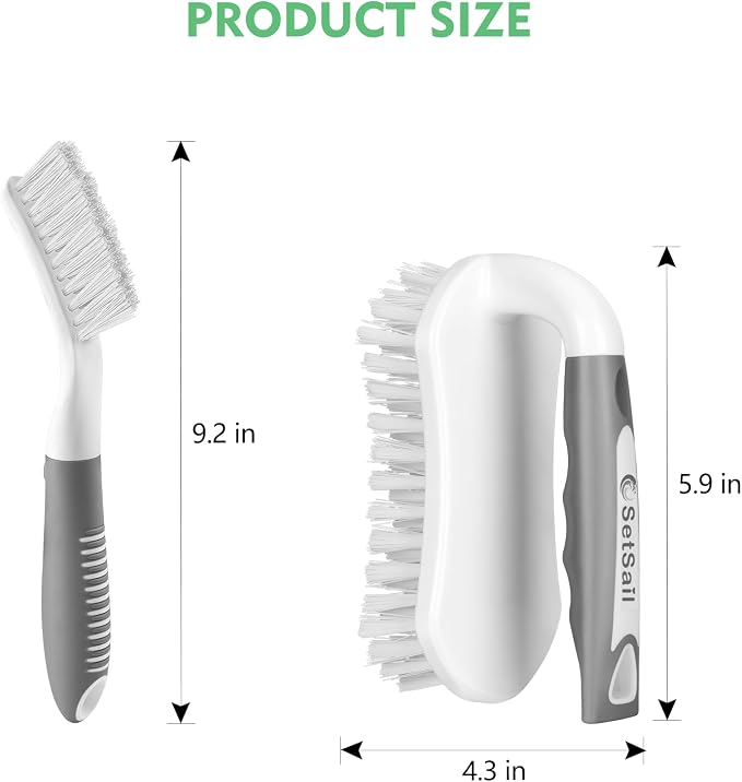 SetSail Scrub Brush, Heavy-Duty Stiff Bristle Cleaning Scrubber, 4 Pack | - Image 2