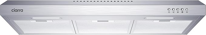 CIARRA Ductless Range Hood 30 inch Under Cabinet Hood Vent for Kitchen Ducted and Ductless Convertible CAS75918A