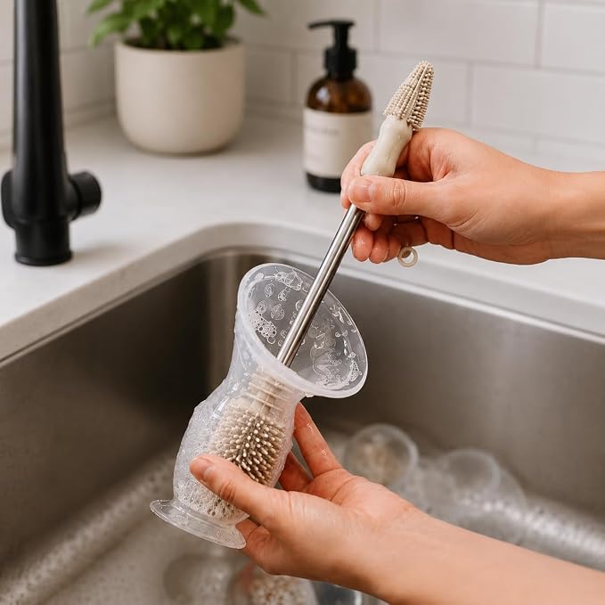 Haakaa Food-Grade Silicone Double-Ended Cleaning Brush | Household Cleaning - Image 3