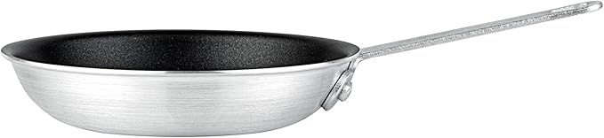 Restaurantware-Met Lux 7 Inch Fry Pans, 6 No-Stick Frying Pans - Induction-Ready, Triple-Riveted, Black Aluminum Cooking Skillets, Durable, For Searing, Sautéing, And Browning Food