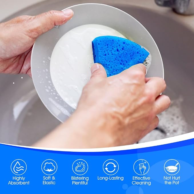 Orighty Non-Scratch Scrub Sponges, 24 Pack Kitchen Sponge Cleaning Sponge | - Image 6