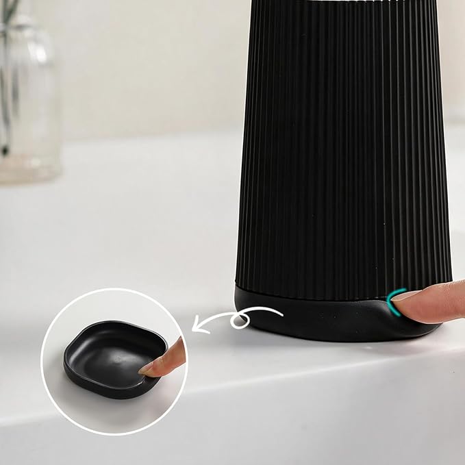 YAUKPH Small Soap Dispenser for Bathroom and Kitchen Black Silicone Base | - Image 7