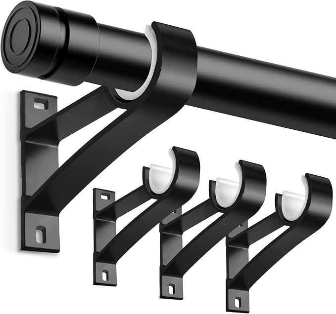 KOLAKO Curtain Rod Bracket, Heavy Duty Curtain Rod Holders Single Decorative by KOLAKO