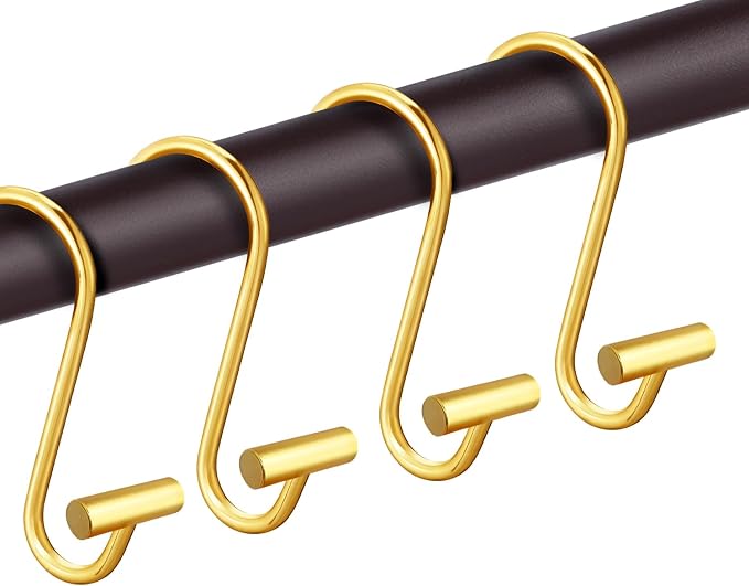 CHICTIE Gold Shower Curtain Hooks Rings, Decorative Shower Curtain Rings - Image 4