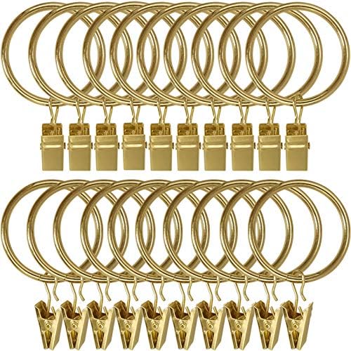 LLPJS 20 Pack Metal Curtain Rings by LLPJSCurtainRingsClipHooks
