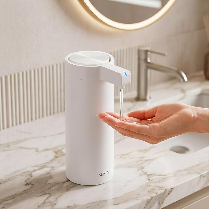 Touchless Automatic Soap Dispenser – Clog-Free Pump, Fast Sensor, USB-C by SUNLYHOME