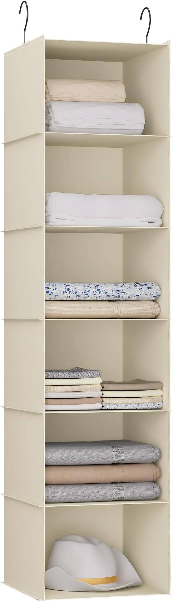 Hanging Closet Organizer 6-Shelf, Oxford Fabric Wardrobe Storage, shoes & by DonYeco