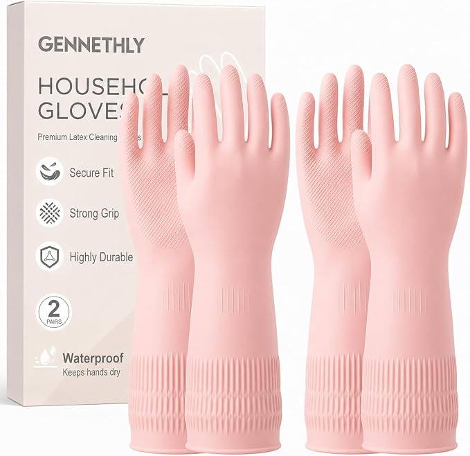 Rubber Dishwashing Gloves, Reusable Cleaning Dish Gloves by Unknown