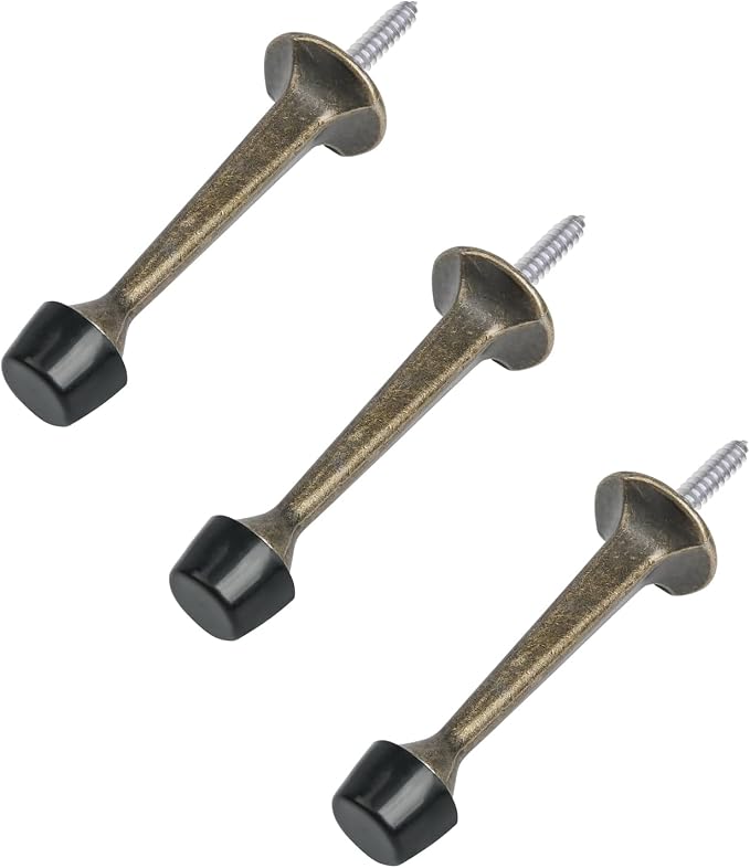 HOMOTEK 3 Pack Heavy Duty Solid Rigid Door Stop by HOMOTEK