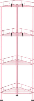 HuggieGems Metal Floor Standing Corner Shower Caddy, 4 Tier by HuggieGems