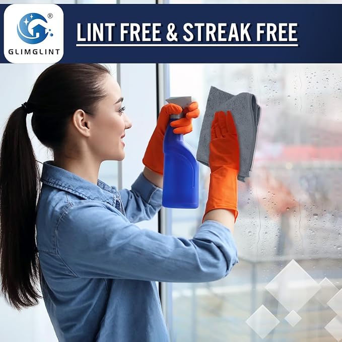 GLIMGLINT Microfiber Cleaning Cloth, 12 Pack Towels - Image 5
