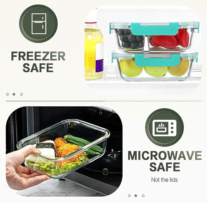 10 Packs 30 oz Glass Meal Prep Containers - Image 3
