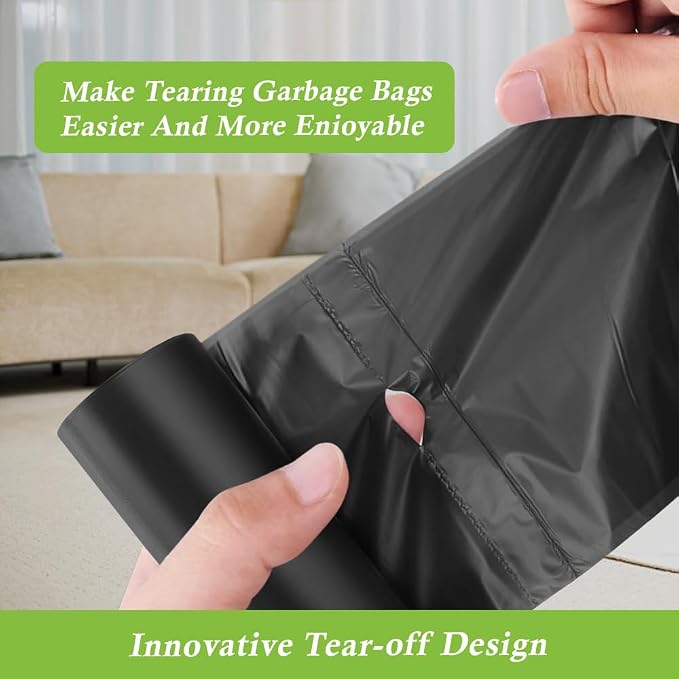 2 Gallon 130 Counts Small Trash Bags Garbage Bags by RayPard, fit 6-7.5 Liter - Image 3