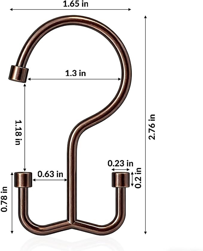 Shower Curtain Hooks, Shower Curtain Rings, Durable Rust Proof Shower Curtain - Image 3