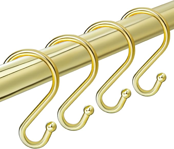 TOPROD S Shaped Shower Curtain Hooks Rings Shower Curtain Hangers S Hooks by TOPROD