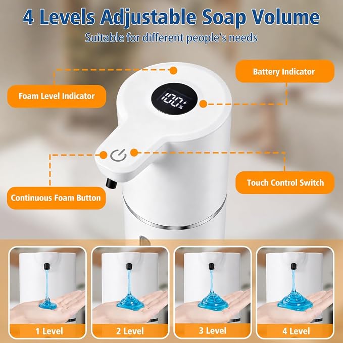 Automatic Liquid Soap Dispenser, Touchless Rechargeable - Image 7