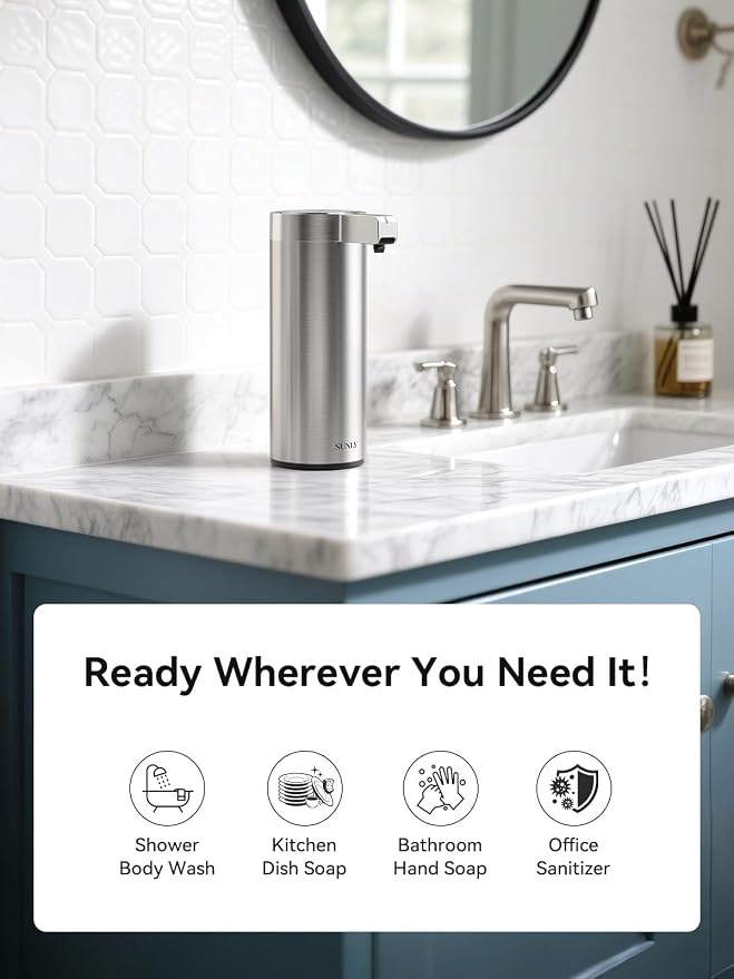 Touchless Automatic Soap Dispenser – Clog-Free Pump, 0.2s Fast Sensor, USB-C - Image 8