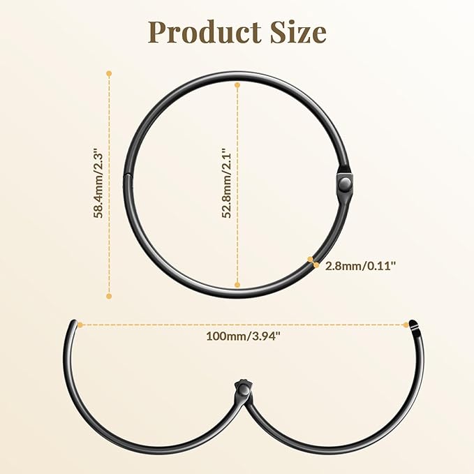 Bathway Shower Curtain Rings, Bathway Shower Curtain Hooks, Anti-Drop Shower - Image 5