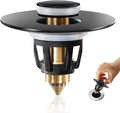 QYHNYJF Black Bathroom Sink Stopper – Pop Up Drain Stopper & Sink Strainer by QYHNYJF