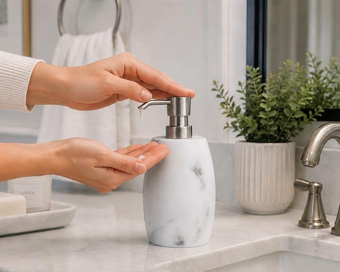 Clasin Home Resin Hand Soap Dispenser, Refillable Soap Dispenser - Image 7