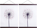 2 Pack Magnetic Poster Hanger Frame, 20x28 20x30 20x26 Light Wood Wooden Magnet Canvas Artwork Print Dowel Poster Hangers Frames Hanging Kit (Walnut, 20", 2 Packs)