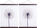 2 Pack Magnetic Poster Hanger Frame, 9x24 9x12 9x11 Light Wood Wooden Magnet Canvas Artwork Print Dowel Poster Hangers Frames Hanging Kit (Walnut, 9", 2 Packs)