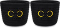 2 Pack Black Cat Makeup Brush Holder-Cute Cat Oval Mini Woven Basket by Hkojewp