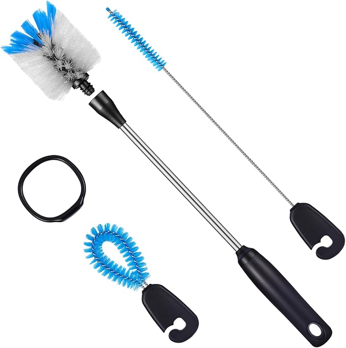 MOSOLAN 3-in-1 Water Bottle Brush and Straw Cleaning Set, Flat Head | Non-Silp - Image 2
