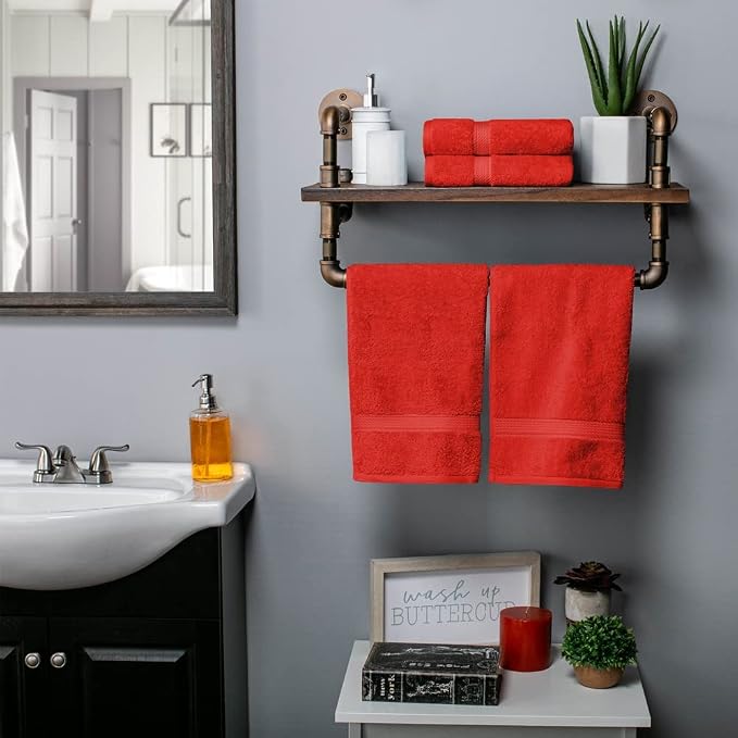 SUPERIOR Egyptian Cotton Plush & Absorbent, Hand Towel Set of 4, Soft Luxury - Image 2