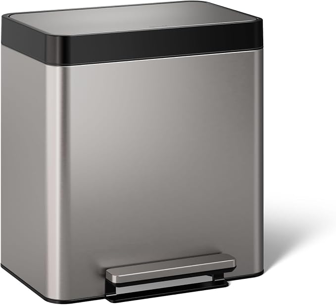 Kohler 20942-ST 8 Gallon Compact Hands-Free Kitchen Step Can, Trash Can by Unknown