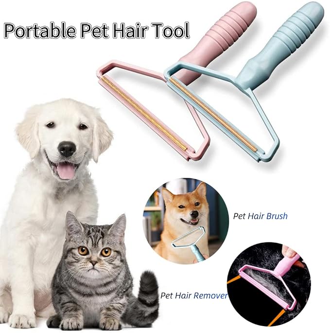 2 Pack Portable Lint Remover, Manual Fabric Shaver, Reusable Pet Hair Remover - Image 2