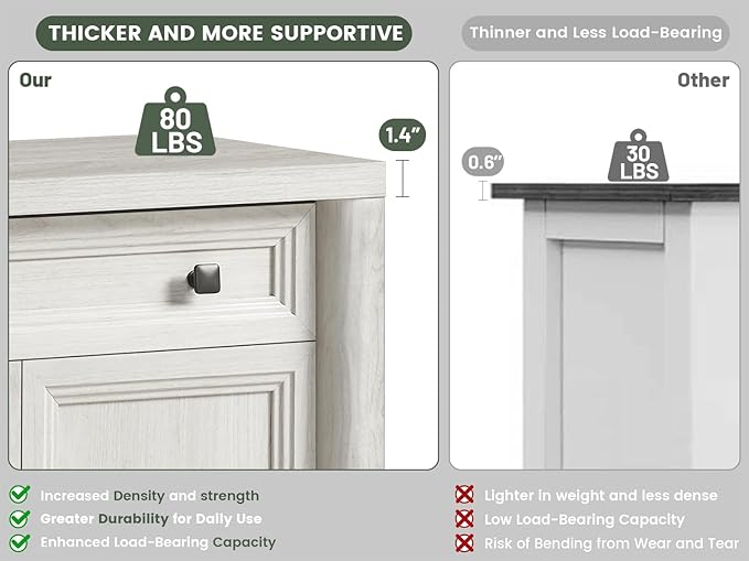 Farmhouse Sideboard Buffet Cabinet with Drawers, 59" Large Credenza Kitchen Storage Cabinets with Shelves & 4 Doors, Wood Rustic Coffee Bar Console Table for Living Room, White